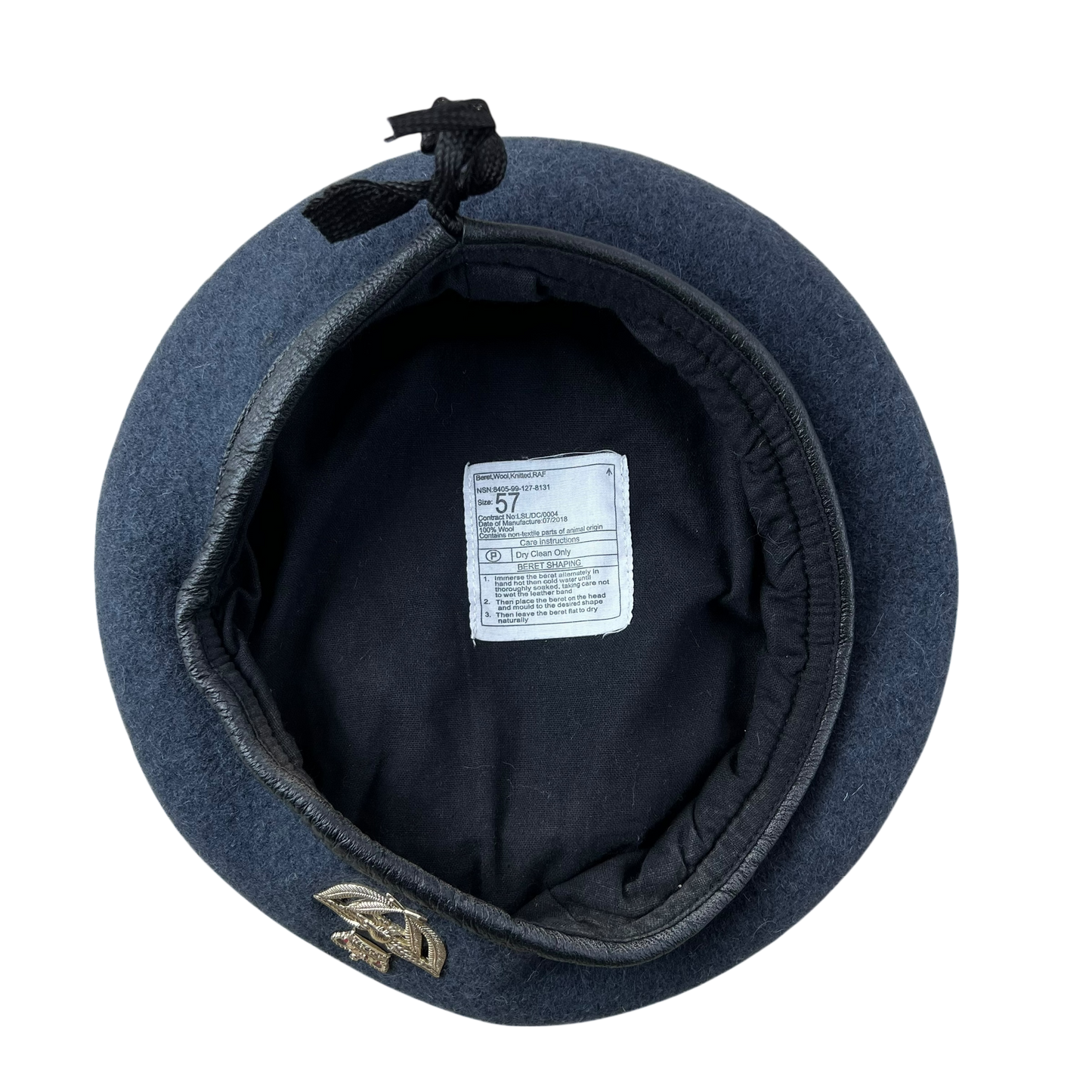 British RAF Beret w/ Officer's Badge - Medium 57cm