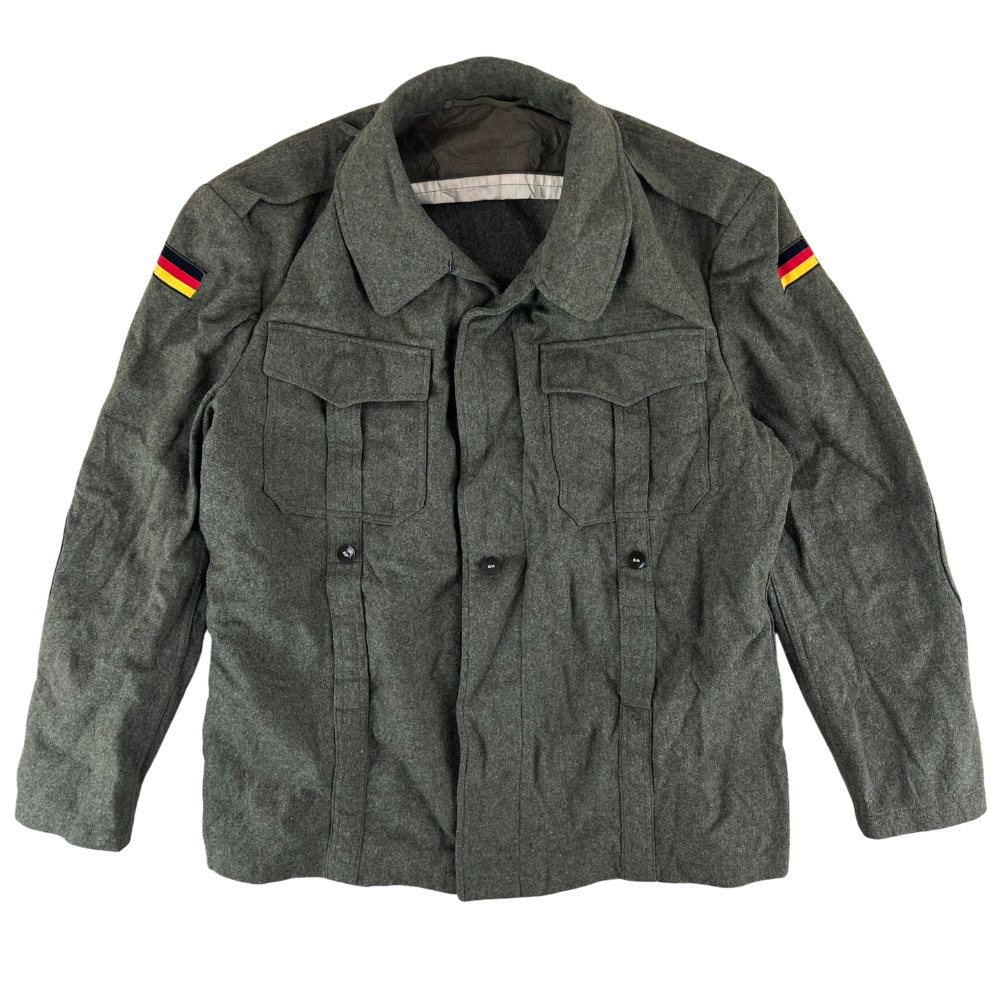 West German Army Wool Long Sleeve Field Shirt - Large 170/104