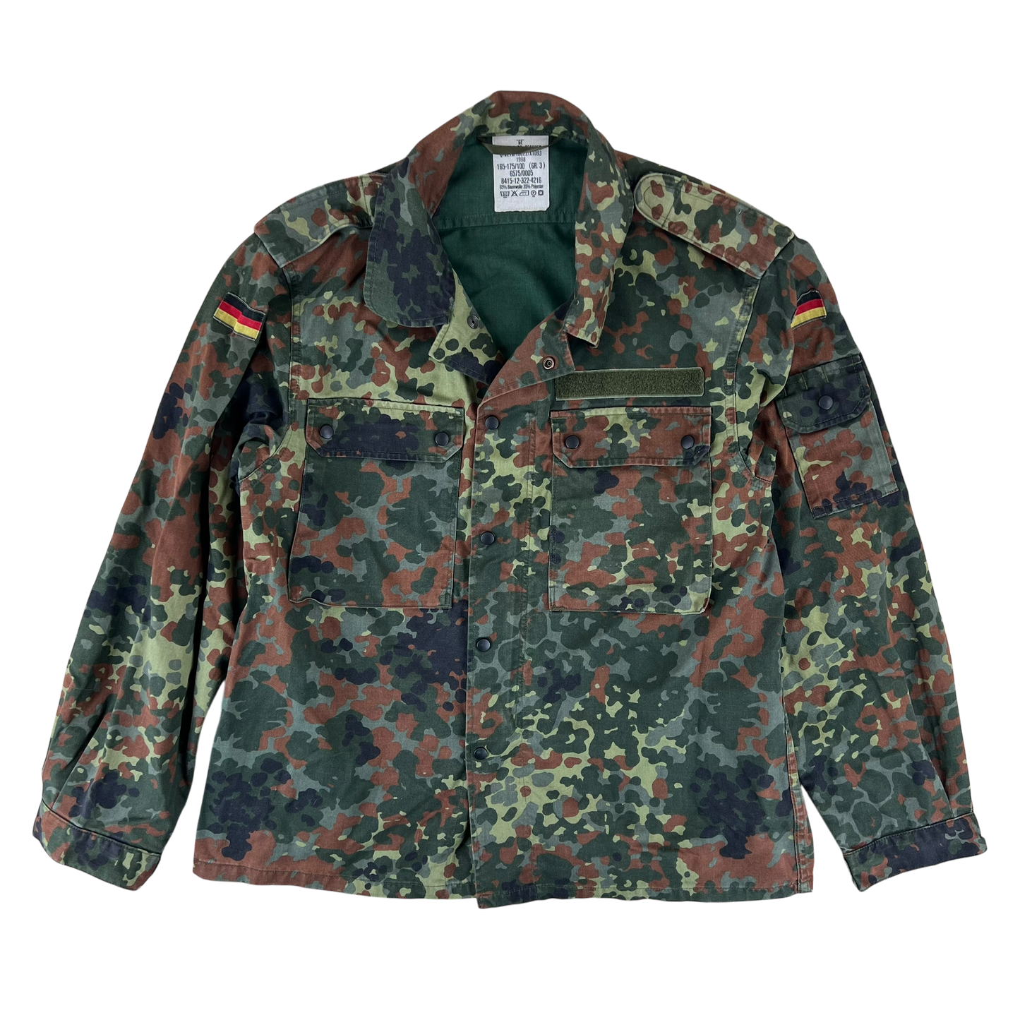 German Army Flecktarn Camouflage Long Sleeve Field Shirt - Large GrNr 3