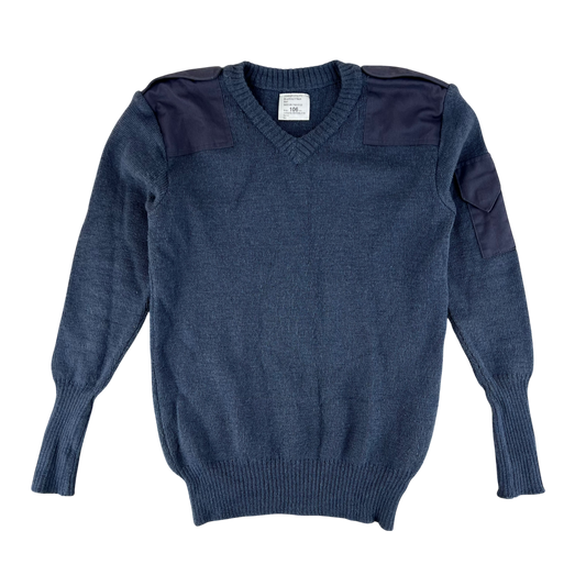 British RAF Wool V Neck Pullover Jersey Jumper - Large 106cm