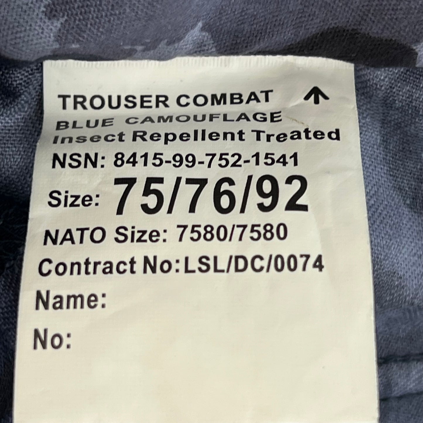 British Army OPFOR Blue DPM Camouflage Combat Trousers - W30 L30.5