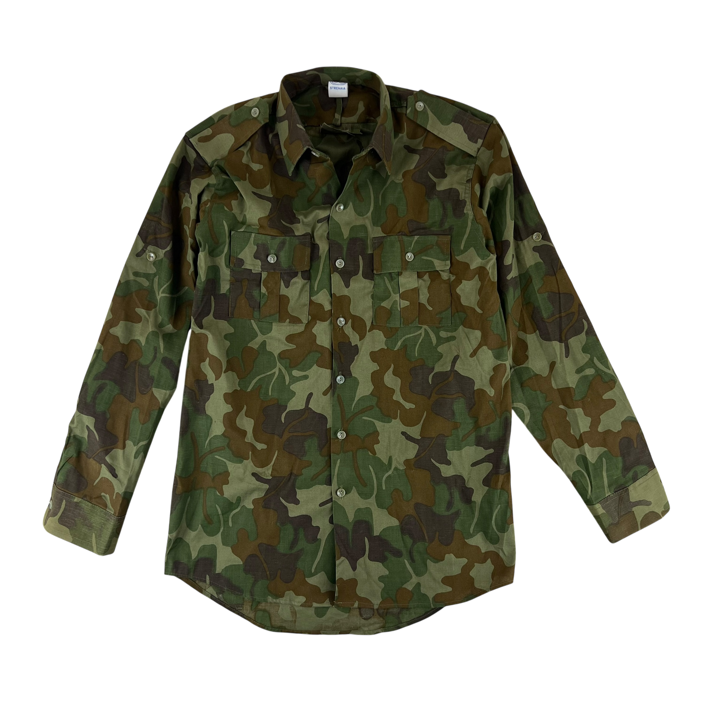 Romanian Army M1994 "Vine" Camouflage Long Sleeve Shirt - Medium