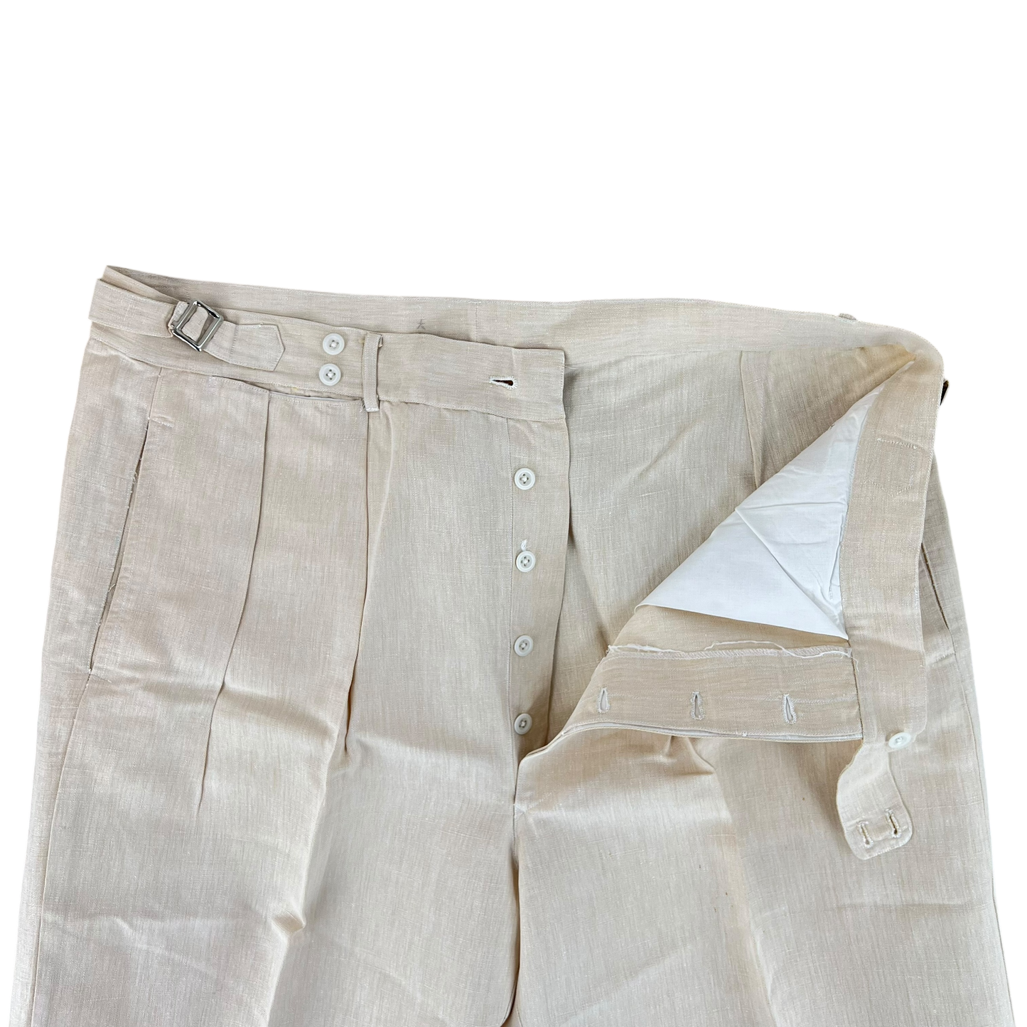 British Merchant Navy 50s Tropical Cream Trousers - W40 L28.5