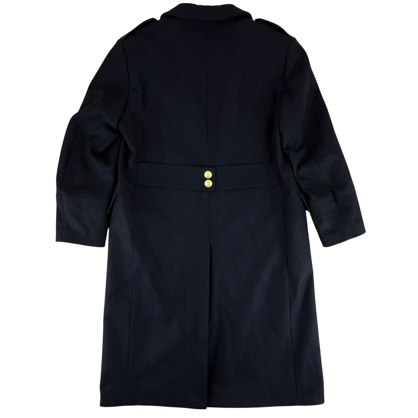 Finnish Navy Wool Blend Greatcoat - Large