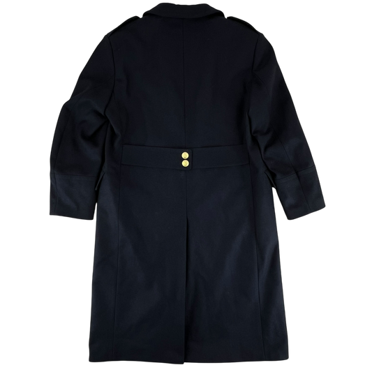 Finnish Navy Wool Blend Greatcoat - Large