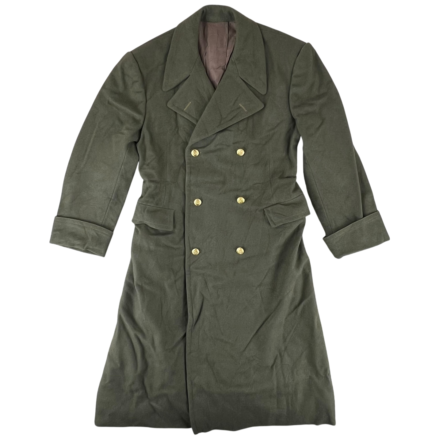 Italian Army 70s Khaki Greatcoat - Medium