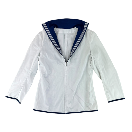 British Royal Navy Class II White Jumper Sailor's Top - Large 176/108