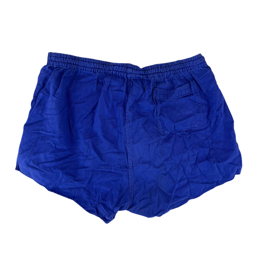 West German Army Cotton PTI Blue Swim Shorts - Small
