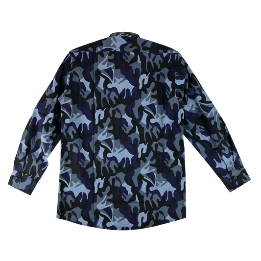 Romanian Army / Police M1990 Blue Leaf Camouflage Long Sleeve Shirt - Medium