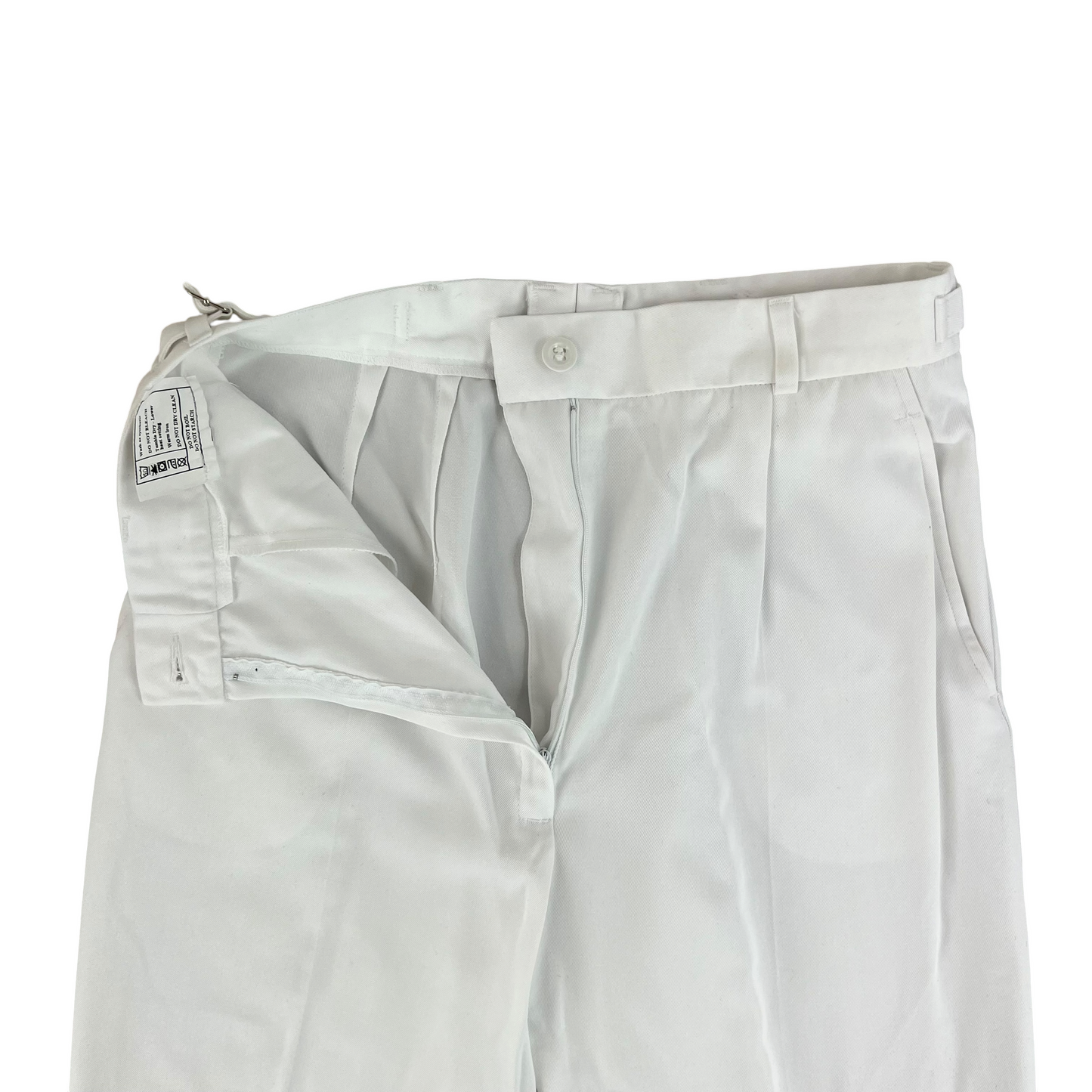 British Royal Navy Women's White Class II Flared Trousers - W30 L29