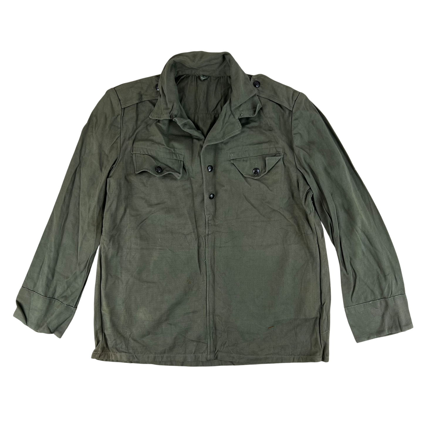 Bulgarian People's Army Olive Green Cossack Shirt - Large