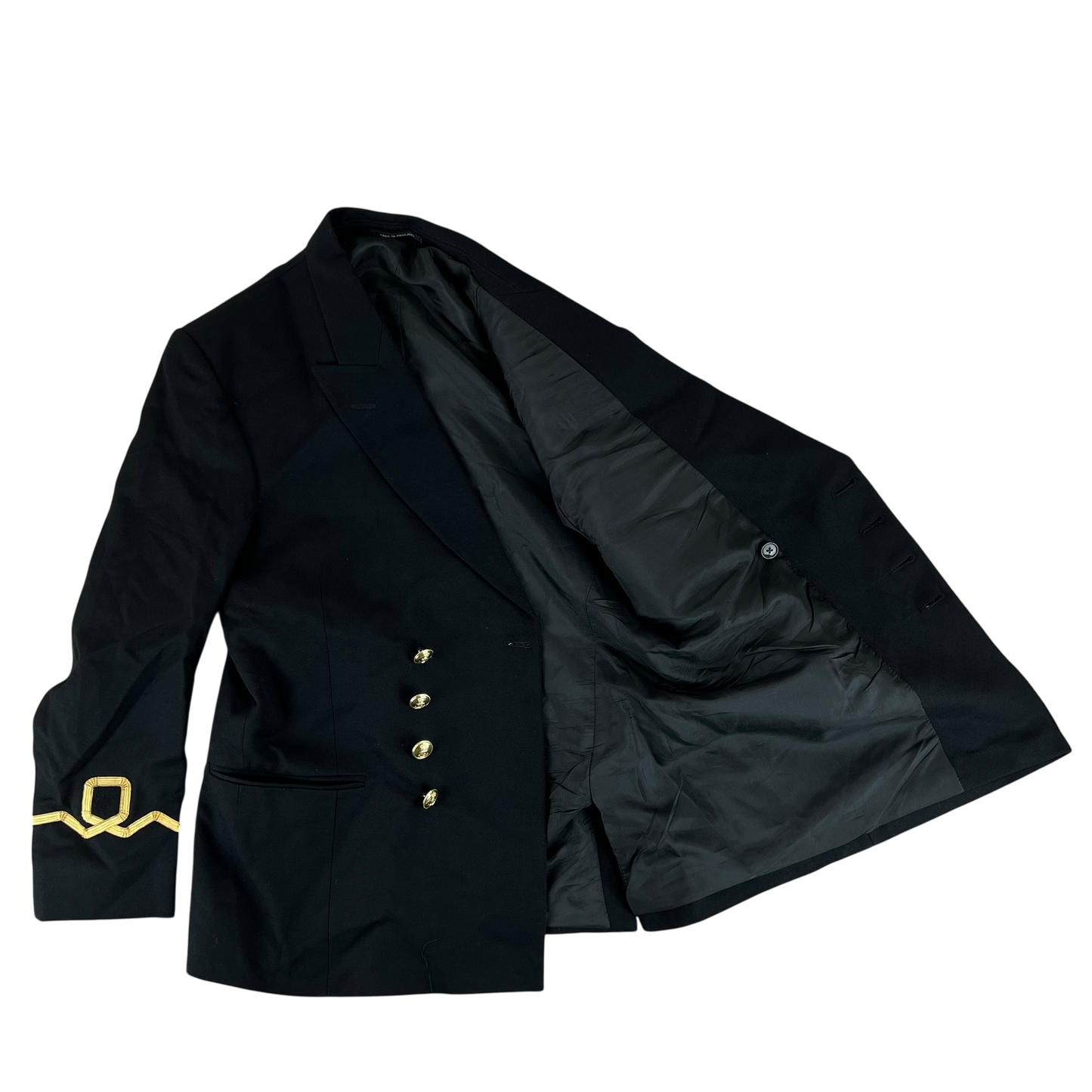 British Royal Naval Volunteer Reserves Black Dress Blazer Jacket - Large