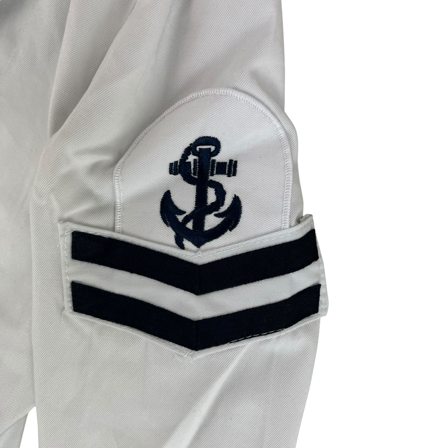 British Royal Navy Class II White Jumper Sailor's Top - Medium
