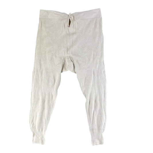 Swedish Army 40s Cream Long Johns Trousers - W35 L26