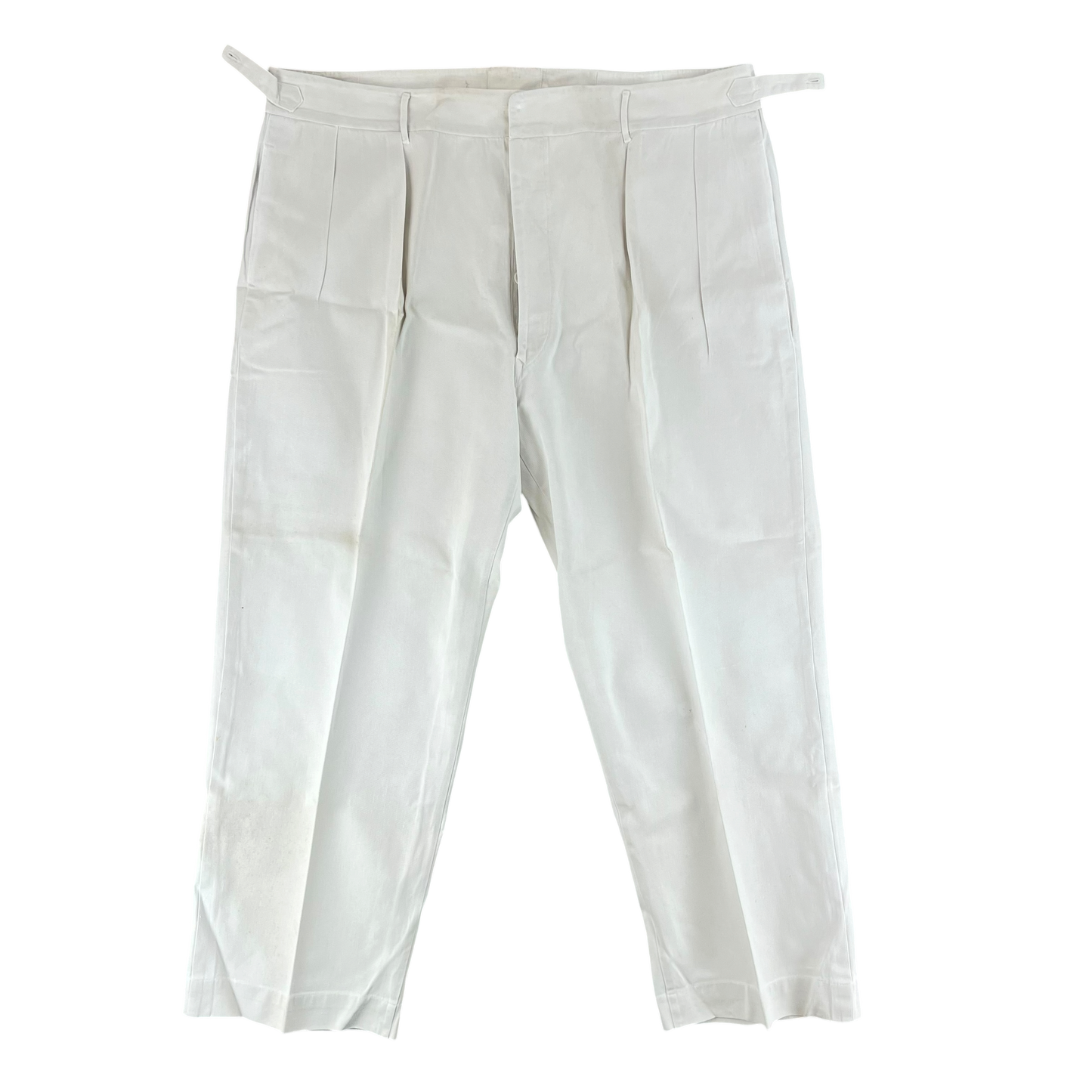 British Merchant Navy 50s Tropical White Trousers - W43 L29