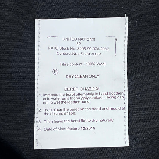 British Army Beret UN Blue - XX Small 52cm