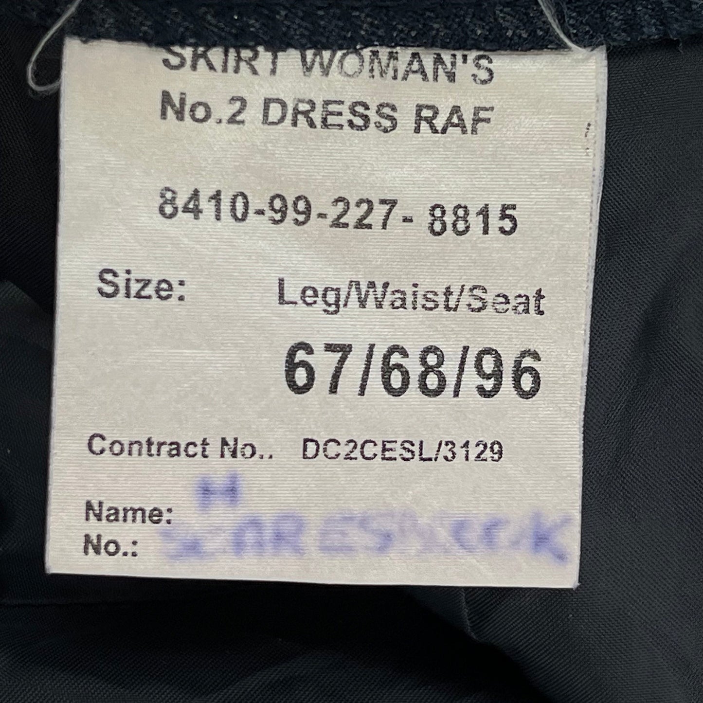 British Royal Air Force Women's Dress Skirt - W26.5 L22