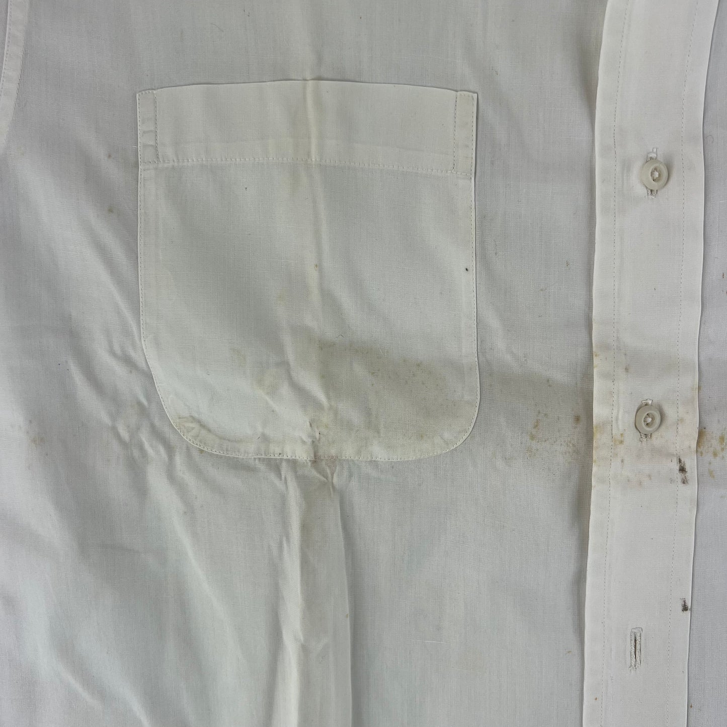 British Merchant Navy 50s Officer's Tropical Short Sleeve Shirt - Large
