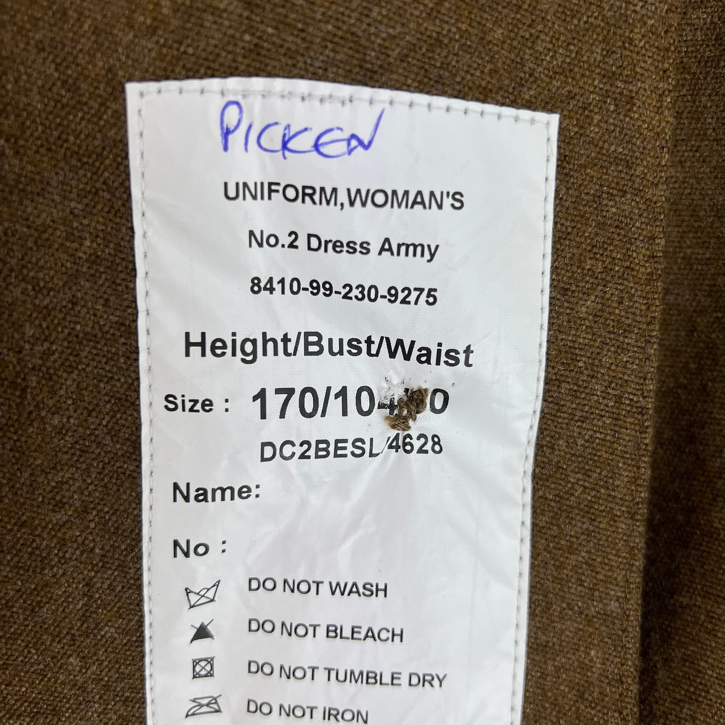 British Army Women's No. 2 FAD Dress Jacket - RLC - Medium