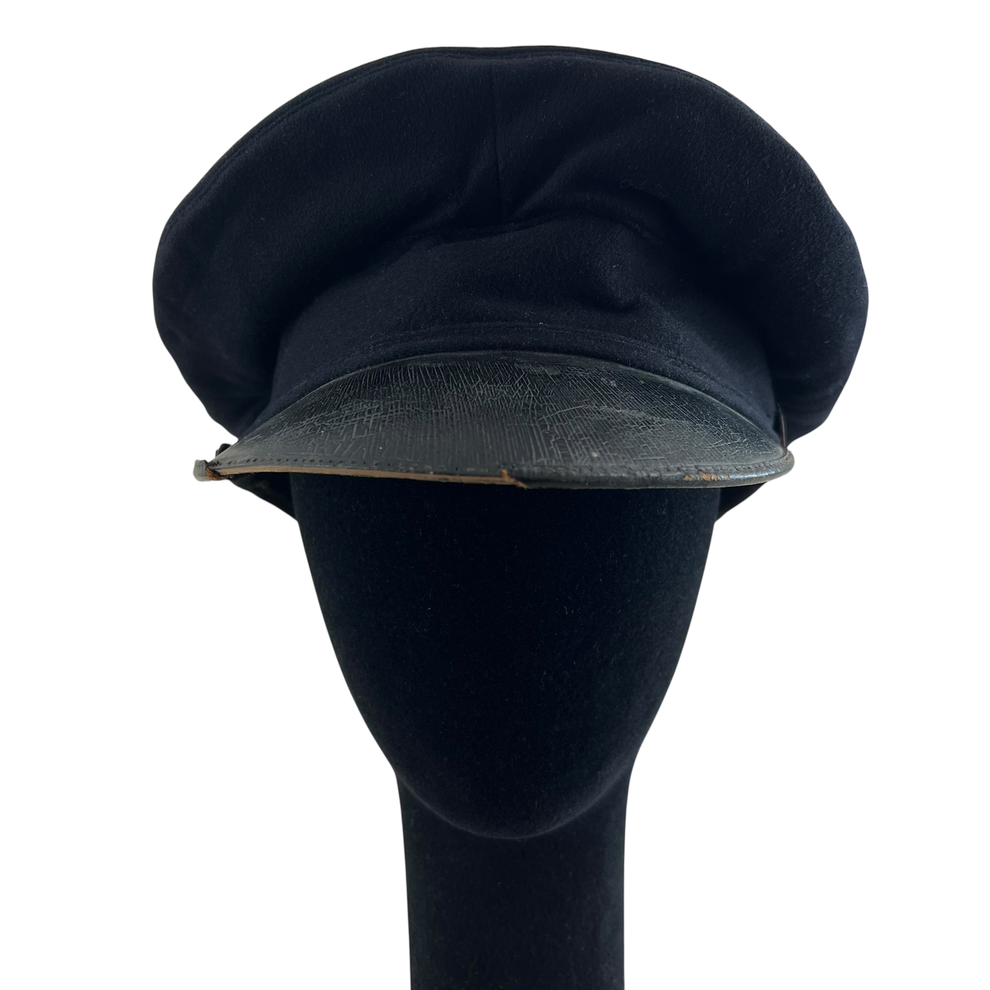 British Royal Navy 1940's Black Dress Cap - Medium