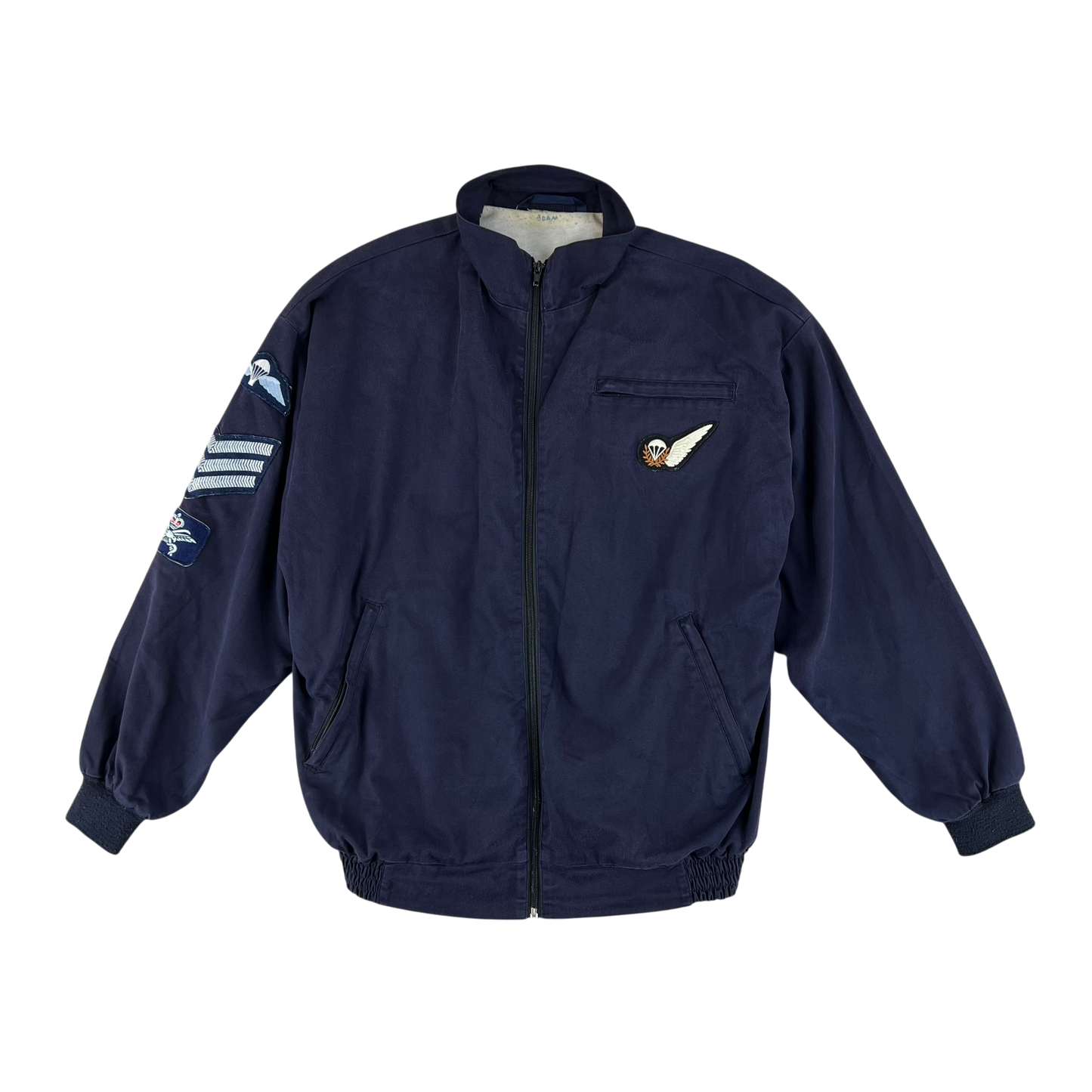 British Army / Tri-Services Navy Blue PTI Tracksuit Top Jacket - Medium