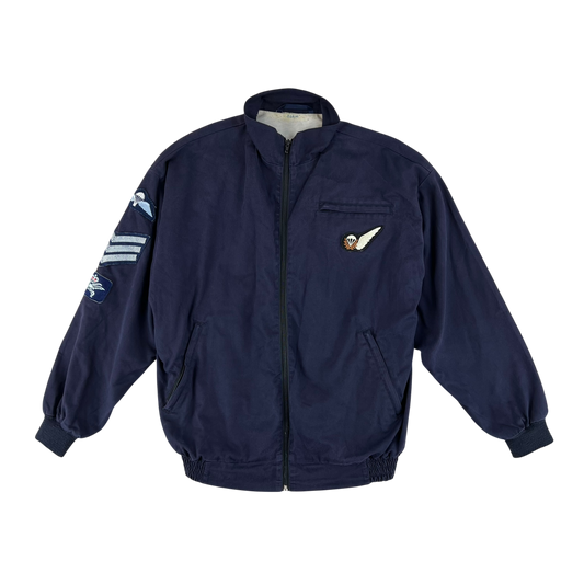 British Army / Tri-Services Navy Blue PTI Tracksuit Top Jacket - Medium