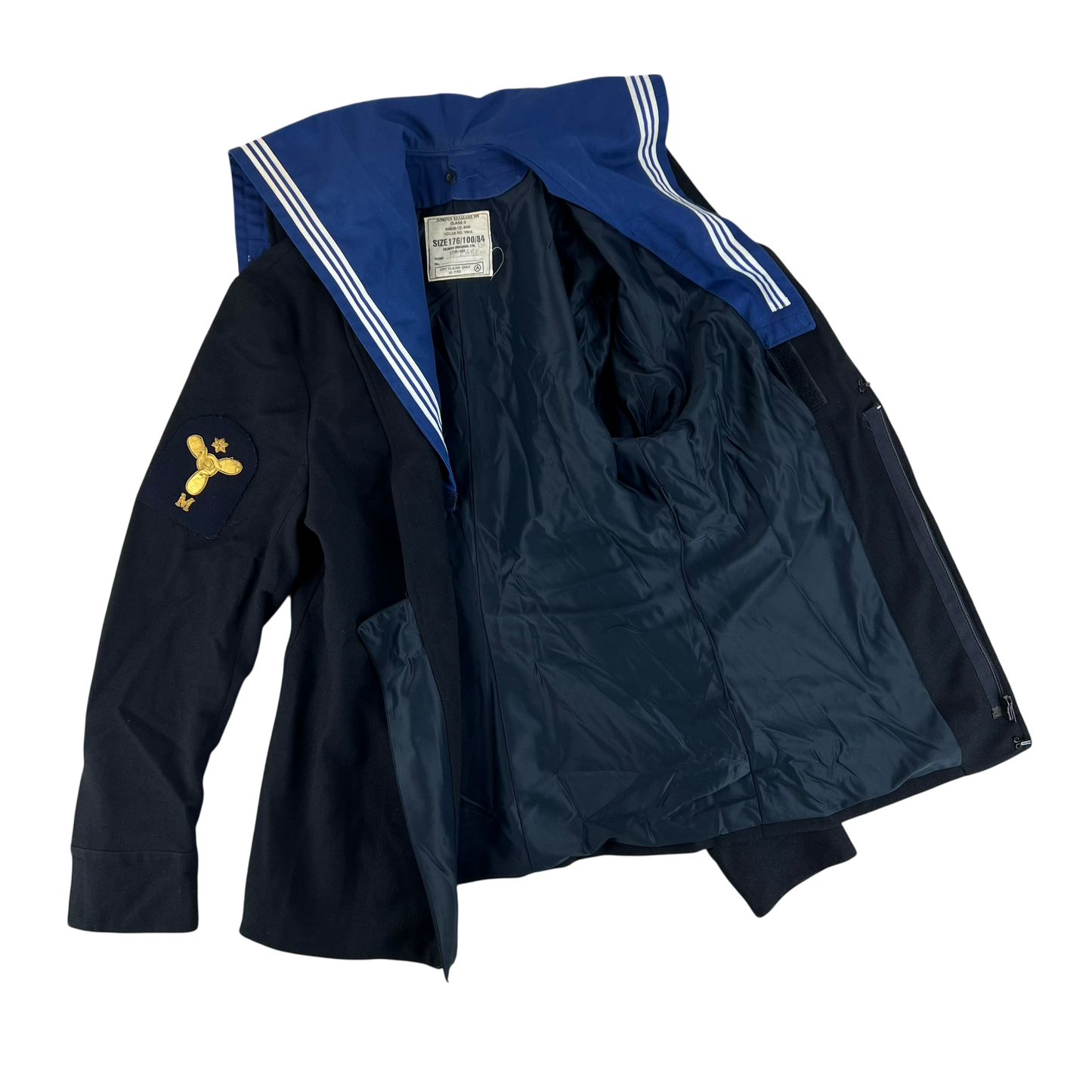 British Royal Navy 80s Class II Jumper Sailor's Top - Medium