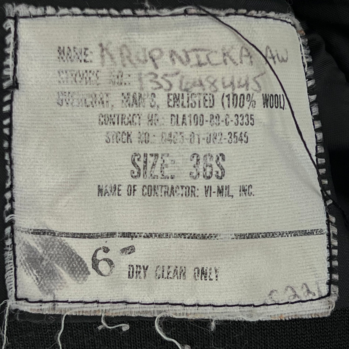 US Navy 80s Black Wool Peacoat - Medium 36S