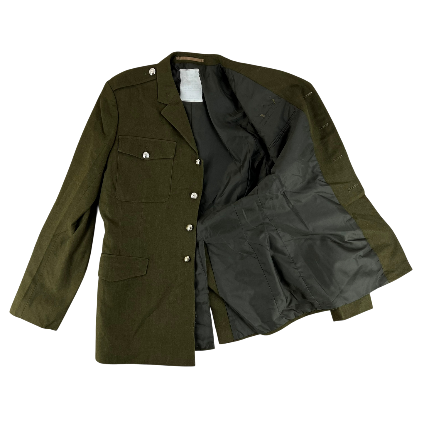 British Army 1980 Pattern No. 2 Khaki Green Dress Jacket - Royal Artillery - Large 188/112