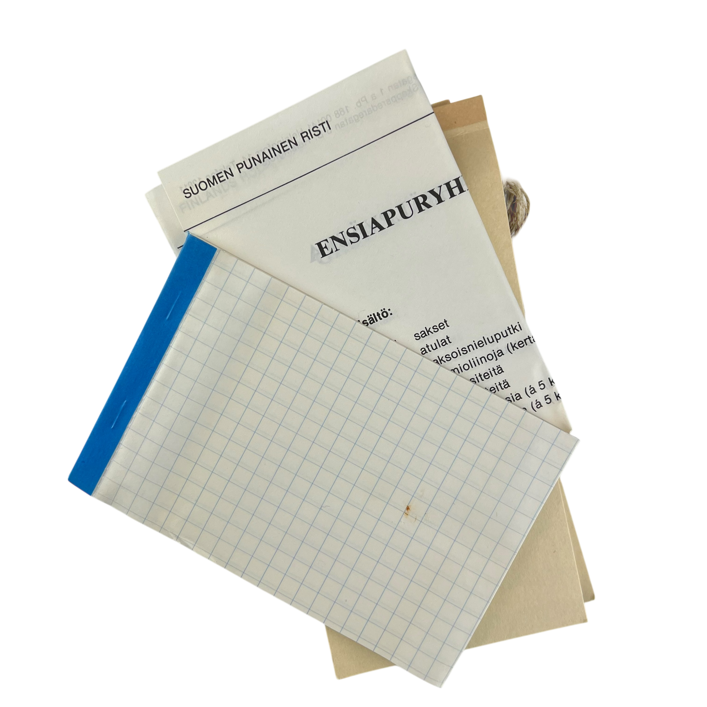 Finnish Civil Defence Vintage Medical Kit Bag w/ Supplies