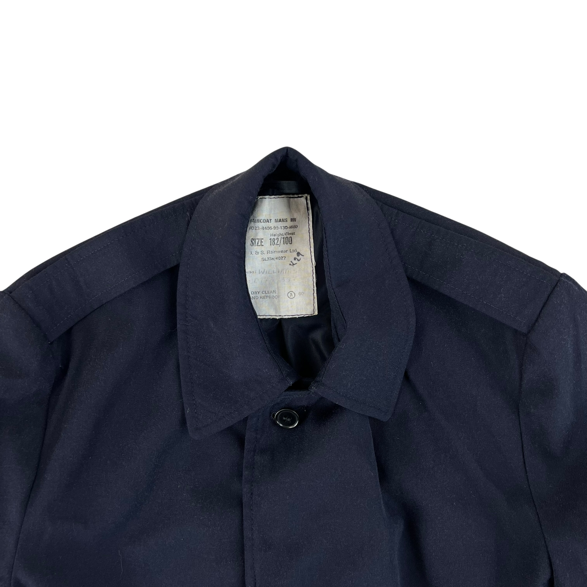 British Royal Navy Raincoat Mac Coat - Medium 182/100