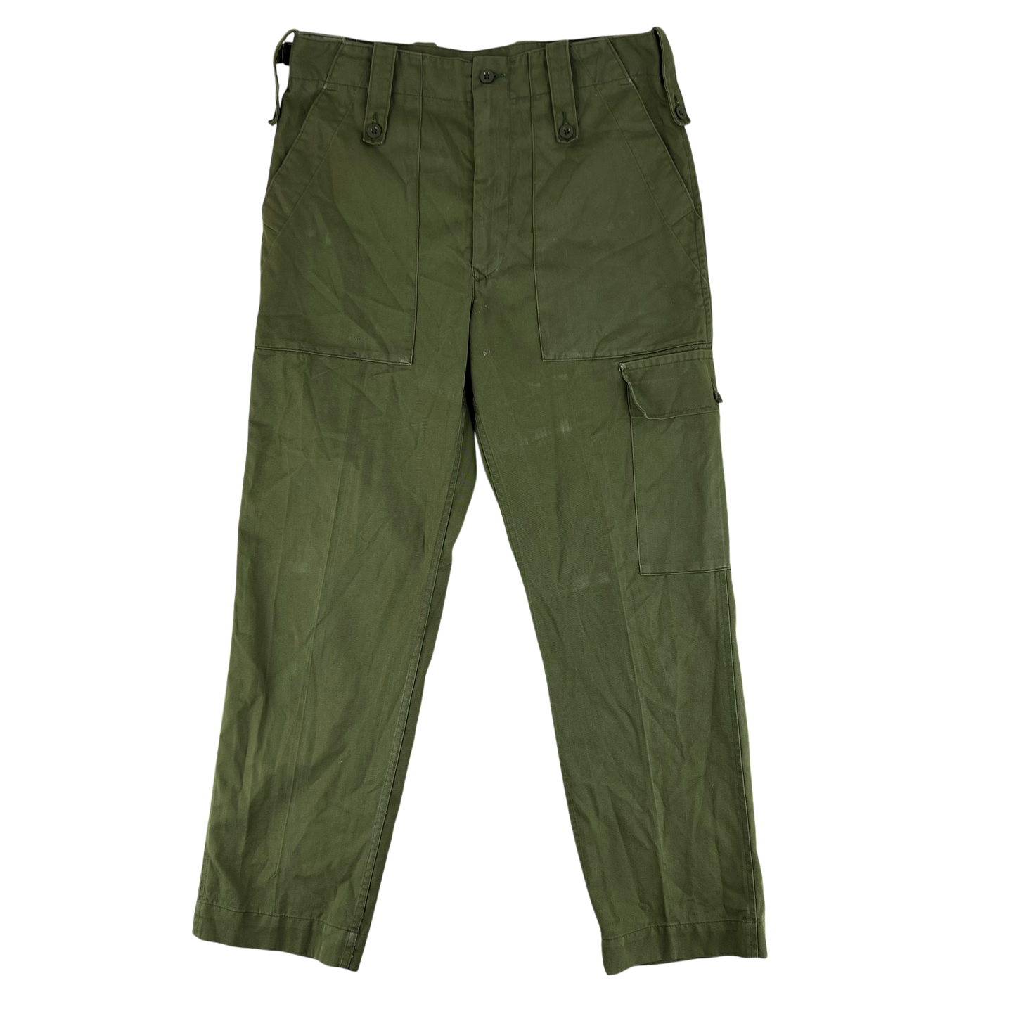 British Army Olive Green Fatigue Work Trousers - W33 L29