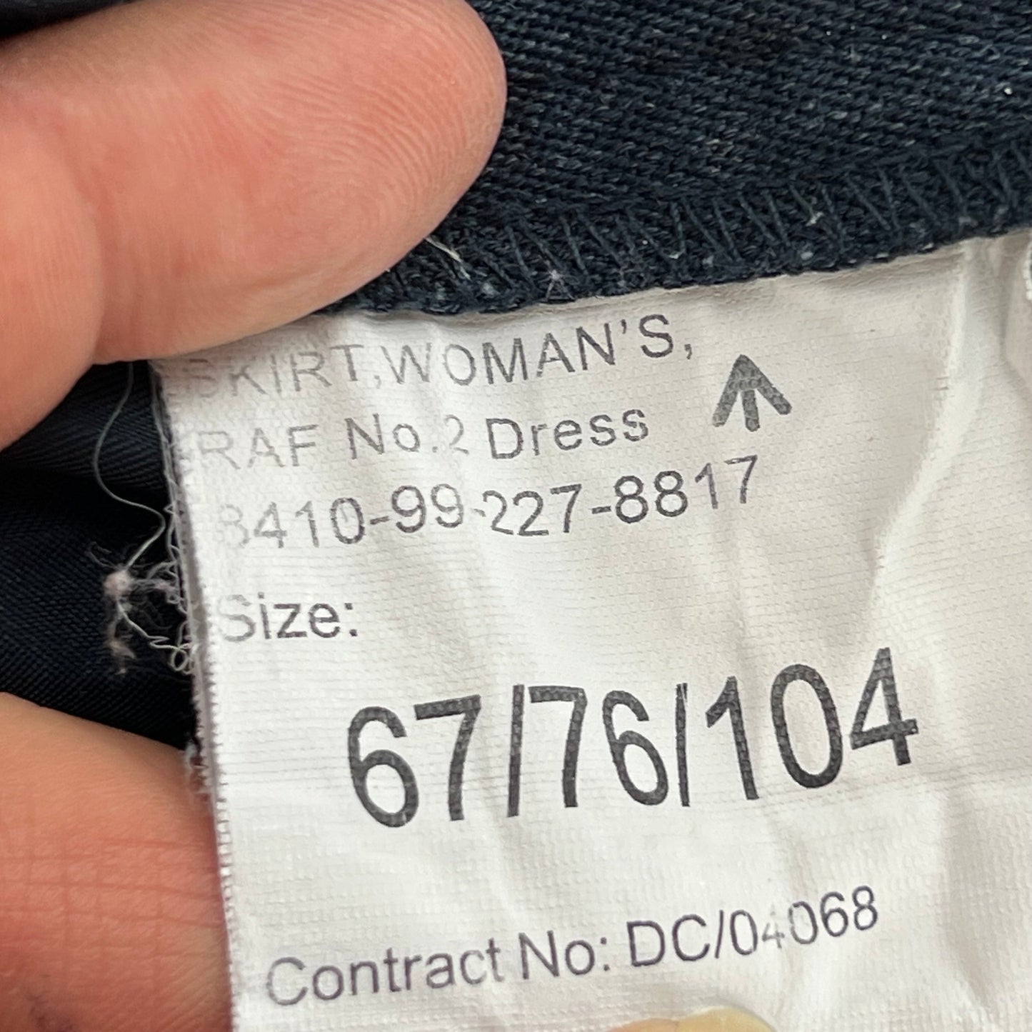British Royal Air Force Women's Dress Skirt - W30 L22