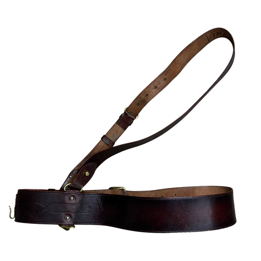 British Army Oxblood Sam Browne's Leather Belt - Medium