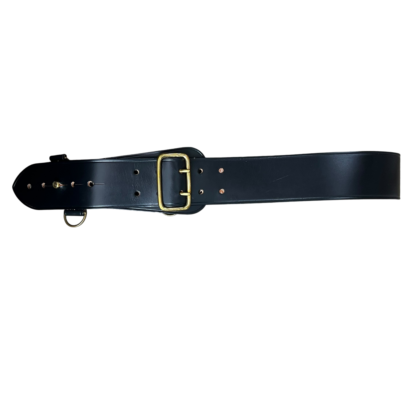 British Army Black Leather Belt - Large / X Large SIZE 5