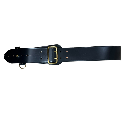 British Army Black Leather Belt - Large / X Large SIZE 5