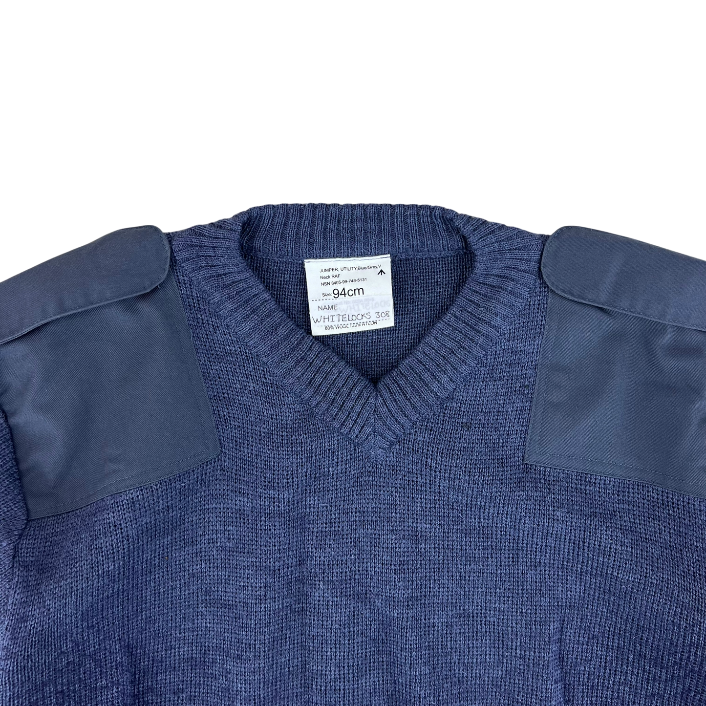 British RAF Wool V Neck Pullover Jersey Jumper - Medium 94cm