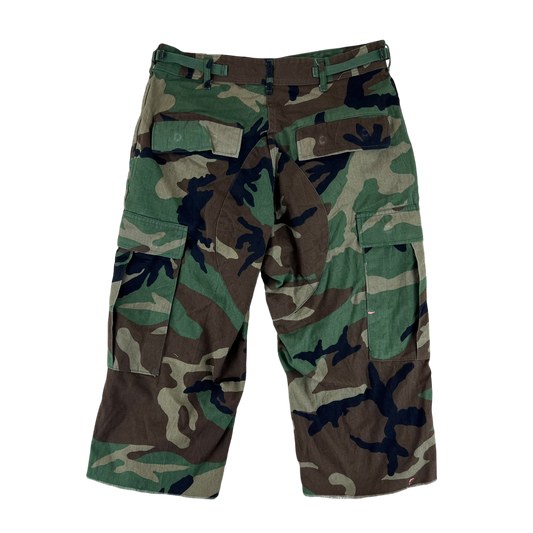 US Army Vintage M81 Woodland Camo Field Made Shorts - W32