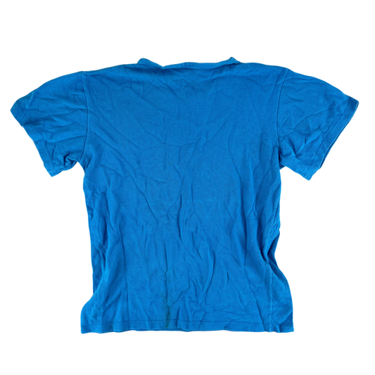 West German Army 70s Blue Training T Shirt - Small