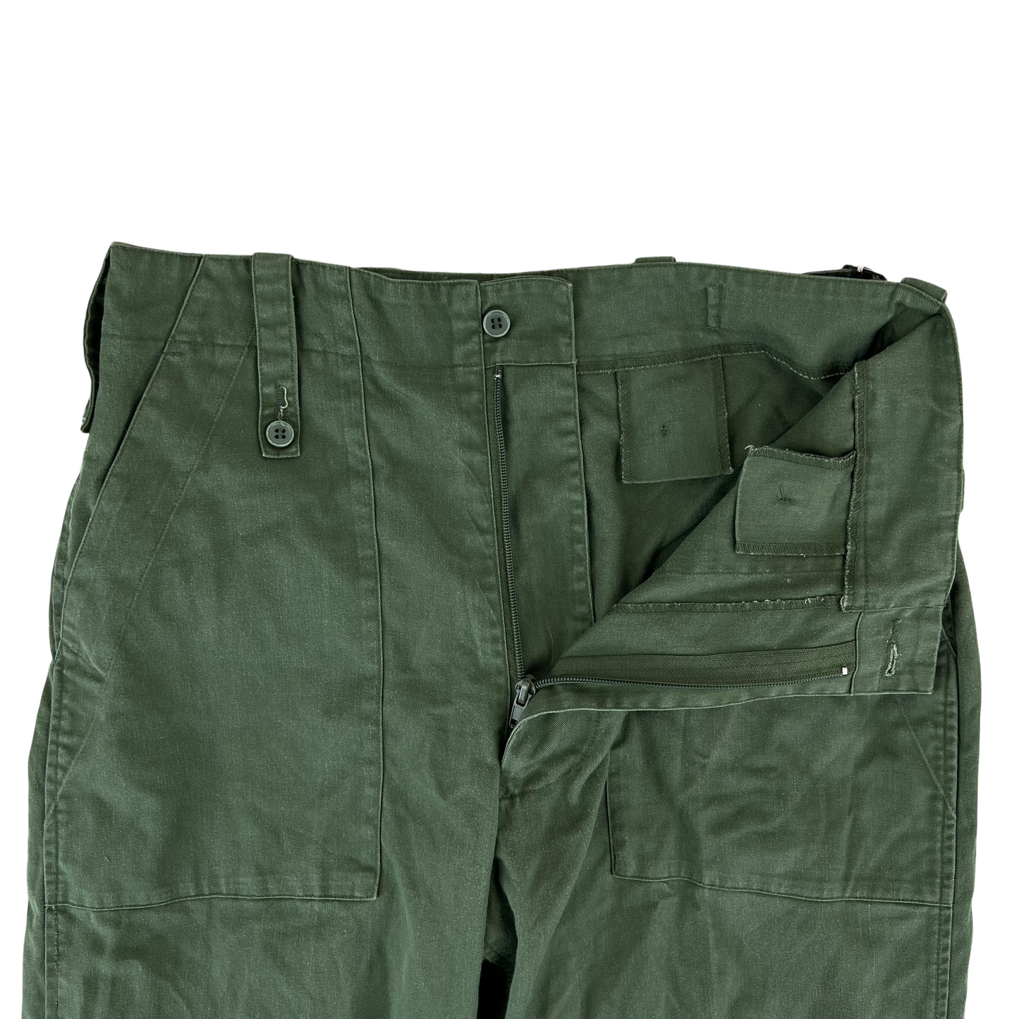 British Army Olive Green Fatigue Work Trousers - W31 L31