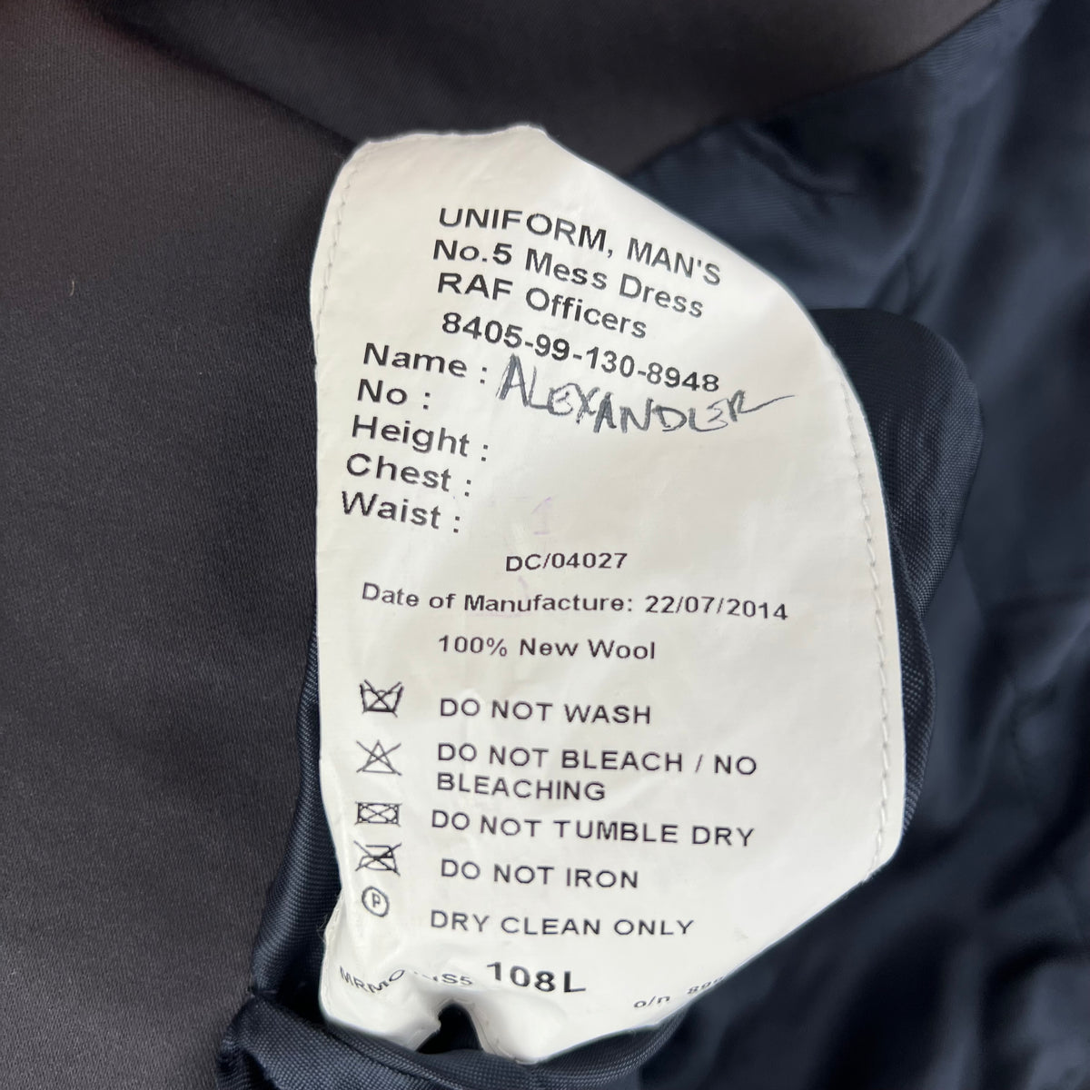 British RAF No. 5 Mess Dress Jacket - Medium