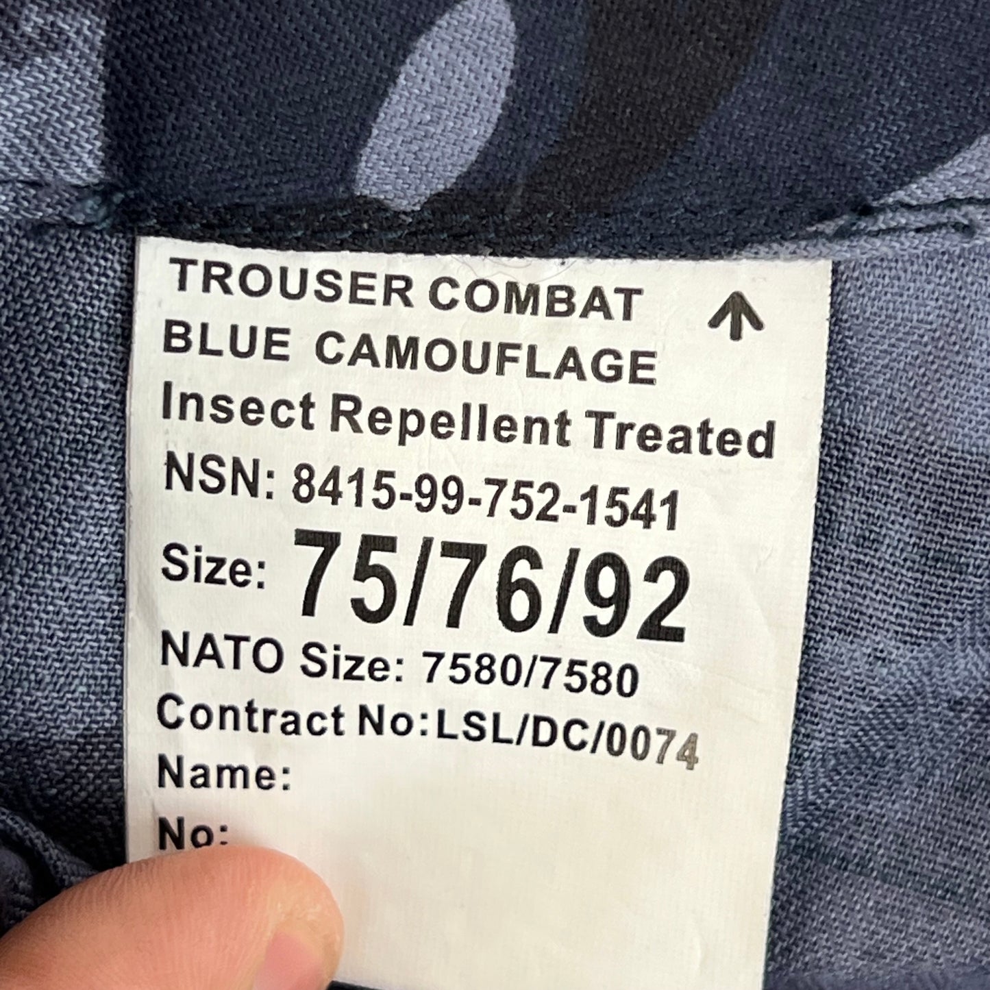 British Army OPFOR Blue DPM Camouflage Combat Trousers - W30 L30.5