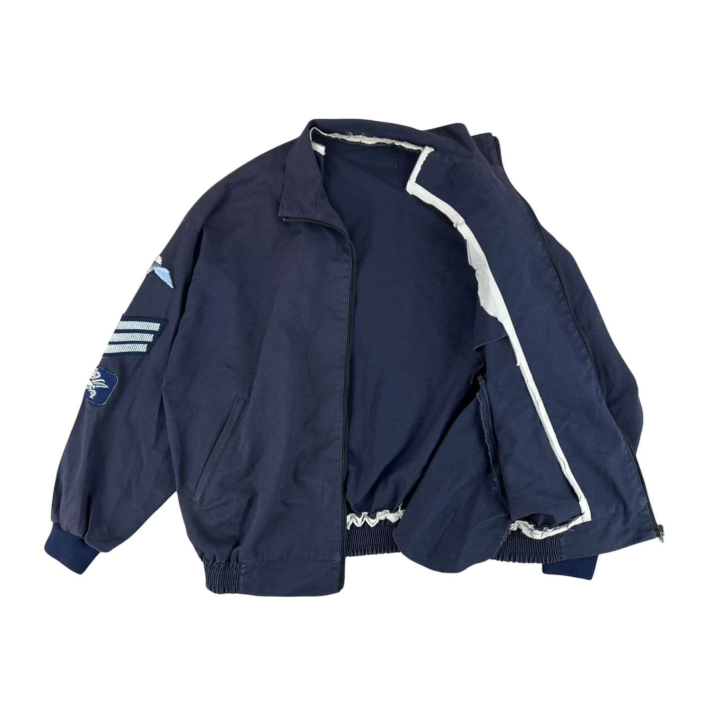 British Army / Tri-Services Navy Blue PTI Tracksuit Top Jacket - Medium