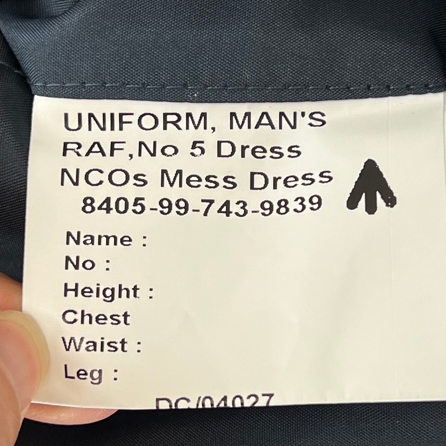 British RAF No. 5 NCO Mess Dress Jacket - Large 116L