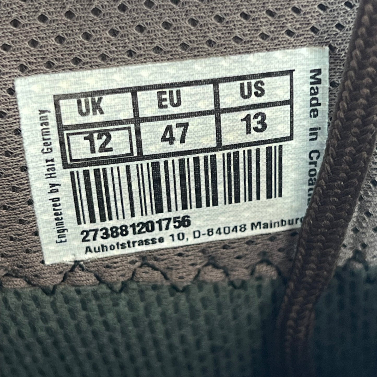 British Army HAIX Brown Combat Boots - Size 12M