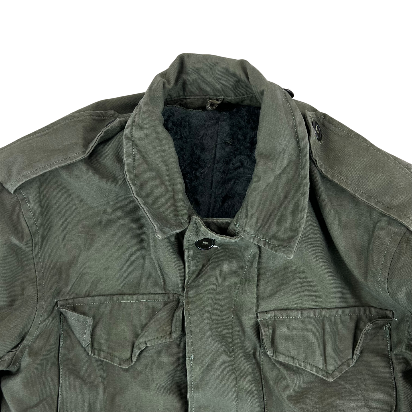 Greek Army M65 Jacket w/ Faux Fur Liner -