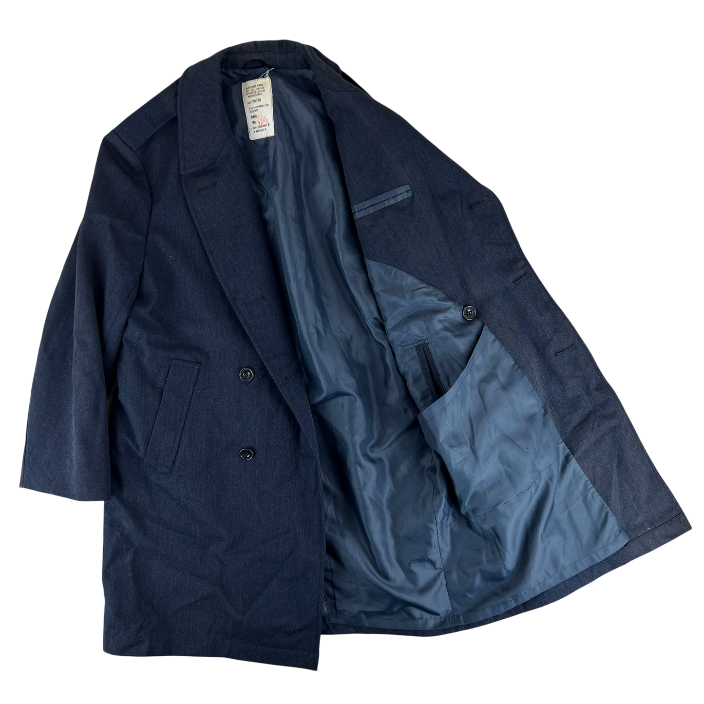 British RAF Blue Raincoat Trench Coat - Large 170/108