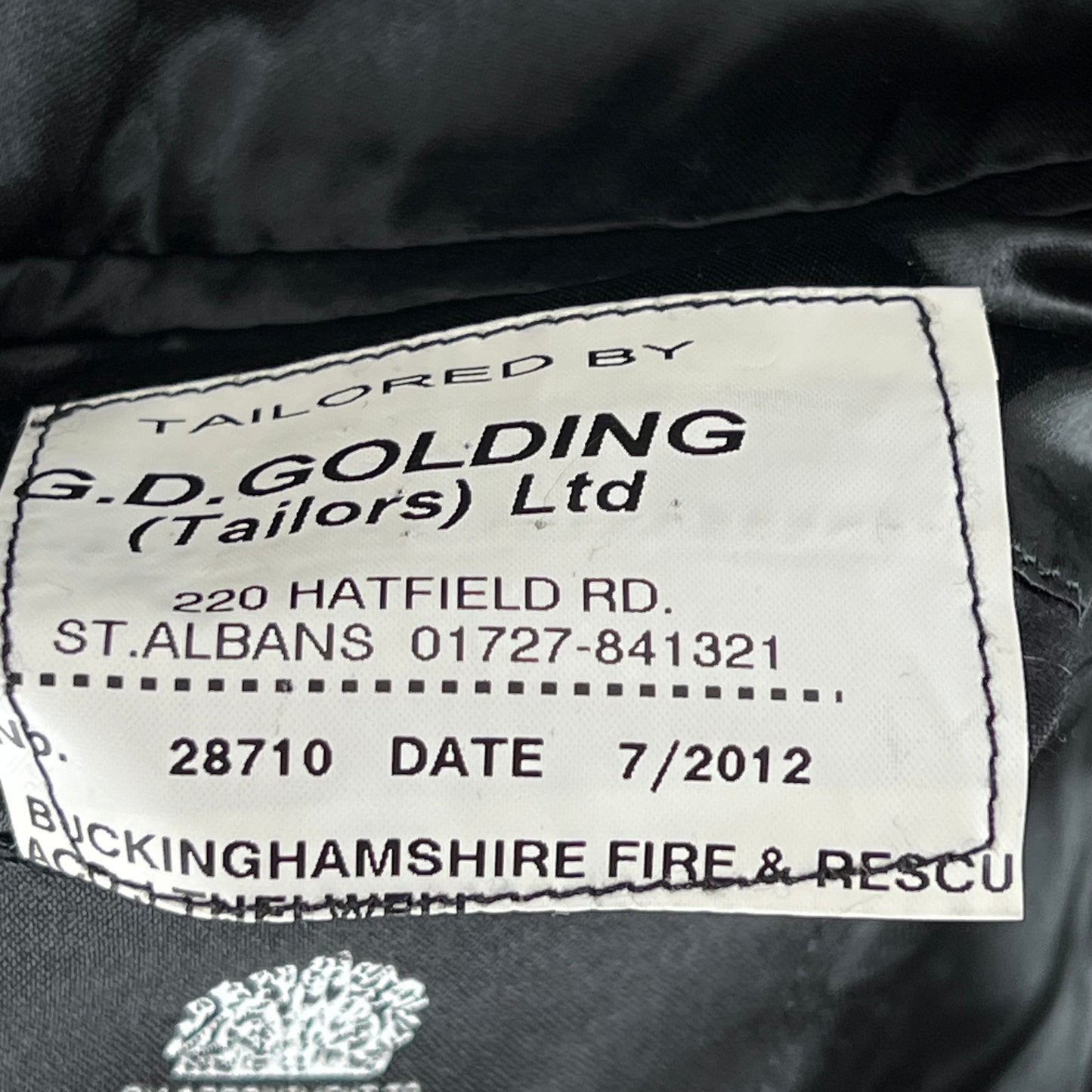 British Fire Brigade Dress Jacket - Buckinghamshire - Large