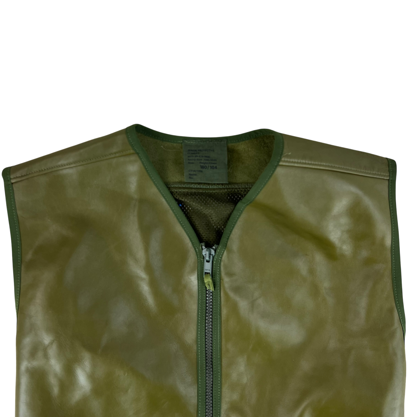 British Army Protective Leather Jerkin Vest - Large 180/104