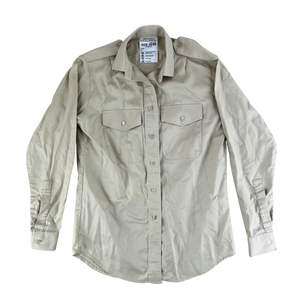British Army Womens Fawn Shirt Long Sleeve - Small C32